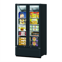 Turbo Air Super Deluxe 2-Section Glass Door Freezer Merchandiser, 30.9 Cu. Ft., Bottom-Mount Refrigeration