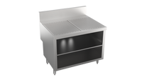 Krowne Stadium Series 36-Inch Stainless Steel Underbar Drainboard Storage Cabinet with 2 Locking Doors