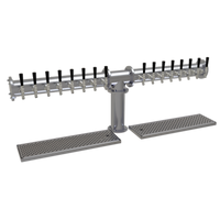 Glastender PT-16-SS 16-Faucet Countertop Air-Cooled Pipe Tee Draft Dispensing Tower