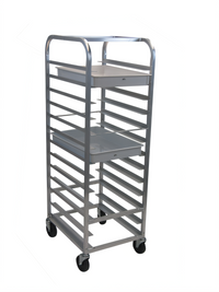 Channel Manufacturing Full-Height Aluminum End-Load Pizza Pan and Dough Box Rack