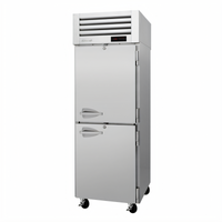 Turbo Air PRO Series Pass-Thru Heated Pizza Holding Cabinet with Solid Front and Glass Rear Half Doors, 27 Cu. Ft.