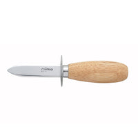 Winco Galveston Stiff Oyster/Clam Knife with Wooden Handle, Stainless Steel, 2-3/4-Inch Blade
