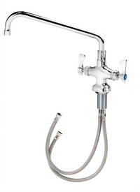 Krowne Royal Series Low-Lead Double Pantry Deck-Mount Faucet with 12-Inch Swing Spout