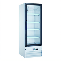Omcan RE-CN-0009-HC One-Section Reach-In Display Refrigerator, 9.1 Cu. Ft., Bottom Mount, Glass Door