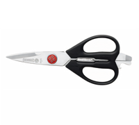 Mundial BP666 Take-A-Part Kitchen Shears, 8-Inch Stainless Steel Blades, Black Plastic Handles