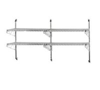 Advance Tabco Special Value Series 2-Tier Adjustable Wall-Mount Wire Shelving Post & Brackets for 18-Inch Deep Shelves