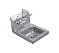 Serv-Ware Wall-Mounted Stainless Steel Hand Sink with 9 x 9 x 4 Bowl and Faucet