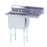 Advance Tabco 1-Compartment Fabricated Sink with 18-Inch Right Drainboard, 16 x 20 x 14 Bowl, 14-Gauge 304 Stainless Steel