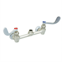 Fisher Backsplash-Mount Control Valve, 8-Inch Centers, Swivel Outlet, Stainless Steel