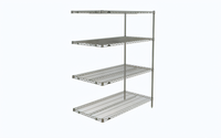 Metro Super Erecta Chrome Plated 4-Shelf Add-On Wire Shelving Unit, 48