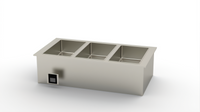 Duke Ganged Waterless Electric Drop-In Hot Food Well, 3 Full-Size Pans