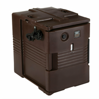 Cambro Ultra Pan Carrier H-Series Heated Front-Loading Insulated Food Pan Carrier, 1-Compartment, 110V, Dark Brown