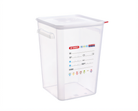 Araven ZONA 23 qt Clear Square Polypropylene Food Storage Container with Airtight Lid