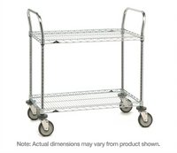 Metro Super Erecta Heavy Duty 2-Shelf Chrome Plated Bus Cart, 48 x 24 x 39 Inches