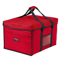Cambro GoBag Jumbo Insulated Delivery Bag with Velcro Lid and Ticket Pouch, 18 x 14 x 12 Inches, Red