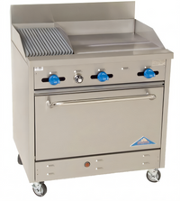 Comstock-Castle F330-24-1RB 36-Inch Commercial Gas Range with 24-Inch Griddle, 12-Inch Char-Broiler and Standard Oven