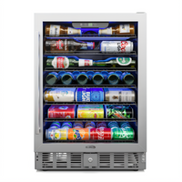 KoolMore 5.1 Cu. Ft. Built-In Undercounter Glass Door Beverage Refrigerator