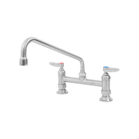 EverSteel Stainless Steel Double Pantry Manual Mixing Faucet, 8-Inch Centers, Deck Mount, 12-Inch Swing Nozzle