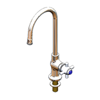 T&S Brass Self-Closing Deck-Mounted Single Pantry Faucet with Rigid Gooseneck