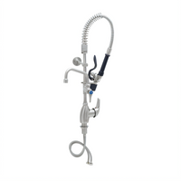 T&S Brass Mini Pre-Rinse Unit, Single-Hole Deck Mount, 6-Inch Swing Nozzle