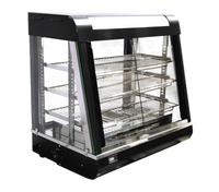 Omcan 27-Inch Countertop 3-Tier Hot Food Merchandiser / Display Warmer with Glass Sides