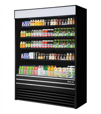 Turbo Air TOM-60EB-A-N Vertical Air Curtain Open Display Merchandiser, 28.6 Cu. Ft., 60 Inch, Black, Self-Contained Refrigeration