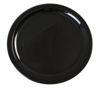 Carlisle Kingline 10-Inch Black Melamine Narrow Rim Dinner Plate