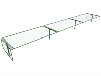 Hatco Flav-R-Shield ES53-120 Stationary Double-Sided Self-Service Sneeze Guard, 120 Inch Wide