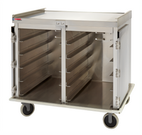 Cambro ProServe 2-Section Stainless Steel Meal Delivery Cart for 20 14
