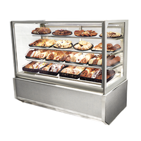 Italian Glass Series Floor-Standing Full-Service Non-Refrigerated Pastry Display Case, 60 Inch Wide