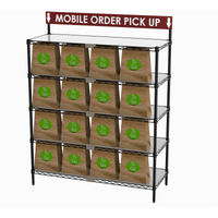 Metro Chain Reaction To-Go Order Pick-Up Station with Sign, 48-Inch x 18-Inch Shelves