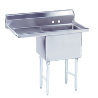 Advance Tabco 1-Compartment Fabricated Sink with 18-Inch Left Drainboard and 16 x 20 x 14-Inch Bowl