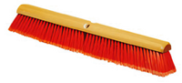 Flo-Pac 24-Inch Fine Push Broom Head with Hardwood Block and Flagged Polypropylene Bristles