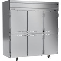 Beverage-Air Horizon Series Three-Section Reach-In Freezer with Half Solid Doors, 69.1 Cu. Ft., Top-Mounted Self-Contained