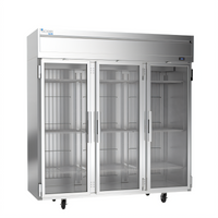 Victory Elite V-Core Top-Mount 3-Section Glass Door Reach-In Freezer, 78 Inches Wide, 69.1 Cu. Ft.