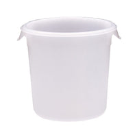 Rubbermaid Commercial Products White Round 8 Qt Polyethylene Food Storage Container, Container Only