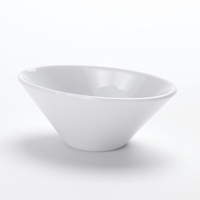 American Metalcraft 2.5 oz White Angled Mini Melamine Bowl