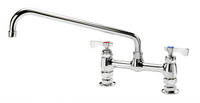 Krowne Royal Series 8-Inch Center Raised Deck Mount Faucet with 14-Inch Swing Spout, Low Lead