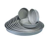American Metalcraft 9-Inch Round Solid Tapered/Nesting Pizza Pan, 1-1/2-Inch Deep, Hard Coat Anodized Aluminum