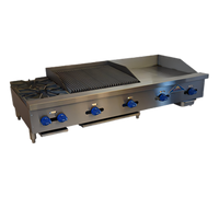 Comstock-Castle 60-Inch Countertop Gas Hotplate, Griddle, and Radiant Char-Broiler Combination