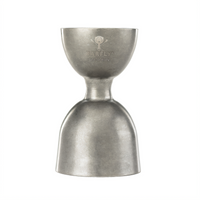 Barfly Heavy-Duty One-Piece Straight Rim Jigger, 1 oz & 2 oz, 18/8 Stainless Steel, Vintage Finish