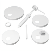 Standard Condiment Pump Kit with Adjustable 1/2 or 1 oz Portions and 5 Interchangeable Caps
