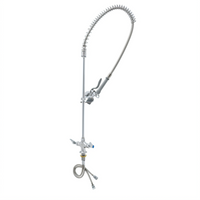EasyInstall Single-Hole Deck-Mount Pre-Rinse Faucet with 24-Inch Riser, 44-Inch Hose, and 1.07 GPM Spray Valve