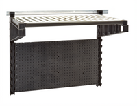 Cambro Camshelving Elevation Wall-Mounted Task Station Starter Kit, 18 x 36 x 30-1/4 Inches, Black