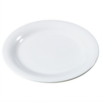 Sierrus™ 9-Inch Round Narrow Rim White Melamine Dinner Plate