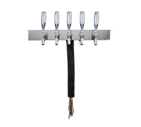 Micro Matic Underbar 1-Column 5-Faucet Glycol-Cooled Draft Beer Dispenser