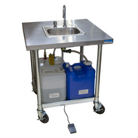 BK Resources Mobile Hot Water Hand Wash Sink with 12