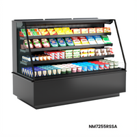 Blend Refrigerated Self-Service End Cap Display Case, High Profile, 71-3/4 Inch Wide, Black