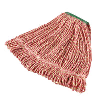 Super Stitch Medium 4-Ply Cotton/Synthetic Blend Looped-End Mop Head with 1-Inch Headband, Red