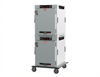 Metro HotBlox™ Wide 16-Pan Stacked Dual-Cavity Insulated Heated Transport Cabinet, Analog, Solid Doors